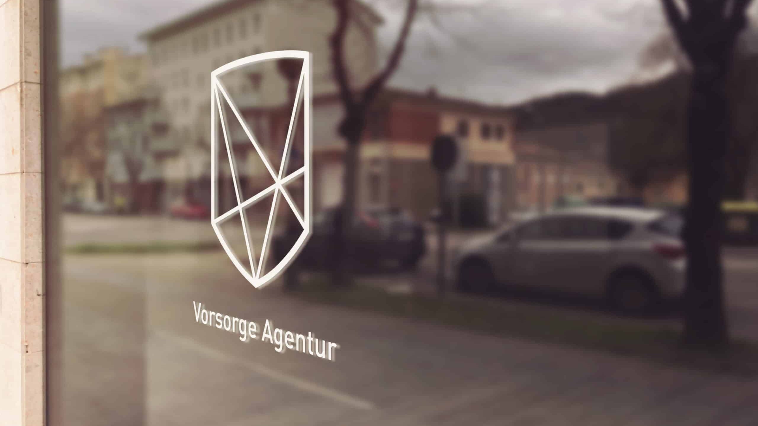 Beklebung Eingangst&uuml;re Vorsorge Agentur