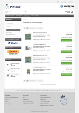 PiXtend Gambio Shop - Unterstützung - E-Commerce Agentur