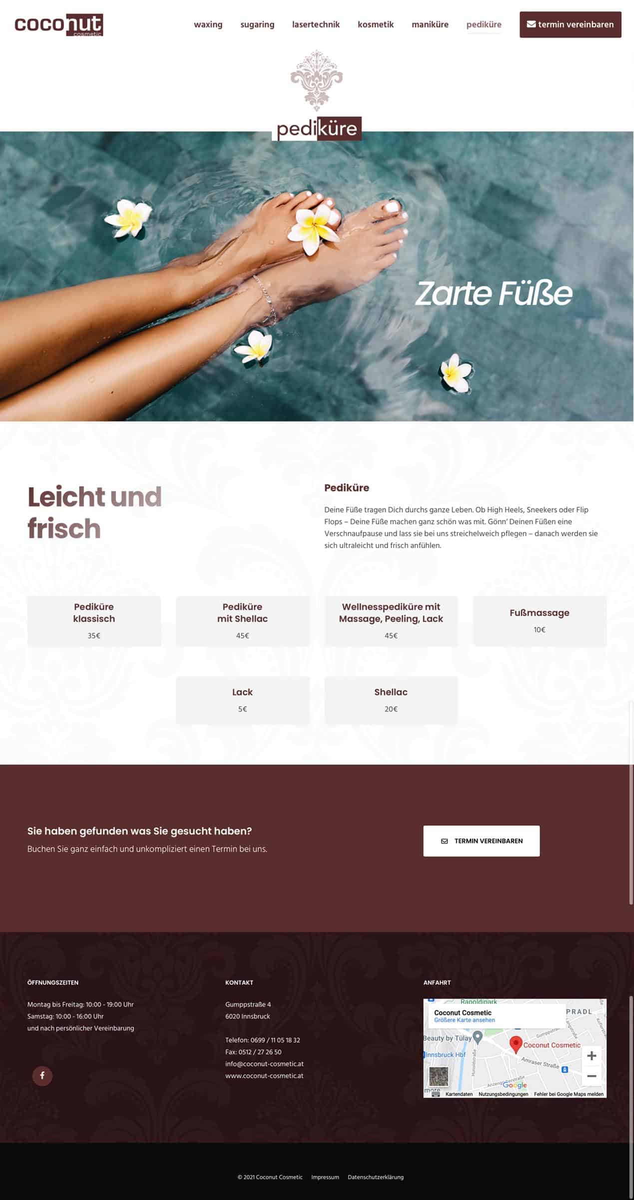 Coconut Cosmetik - Kosmetiker Homepage - Website