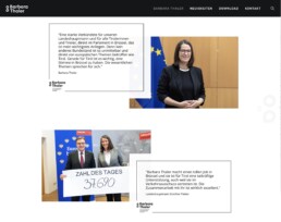 Webseite Barbara Thaler Tiroler Abgeordnete Europäisches Parlament - Webdesign