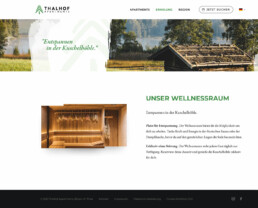 Thalhof Apartments, Brixen im Thale - Webdesign Tirol, Webseite