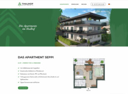 Thalhof Apartments, Brixen im Thale - Webdesign Tirol, Webseite