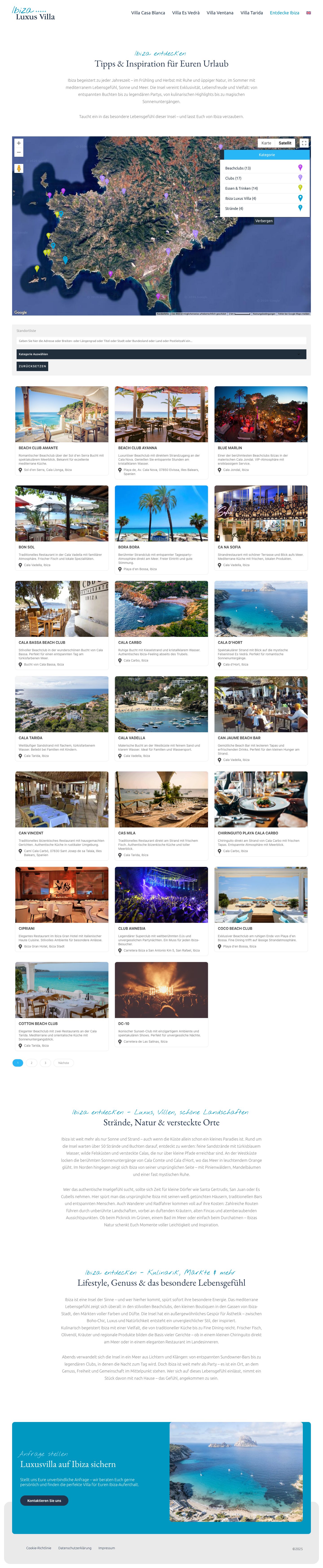 Ibiza Luxus Villa Website: Ibiza entdecken