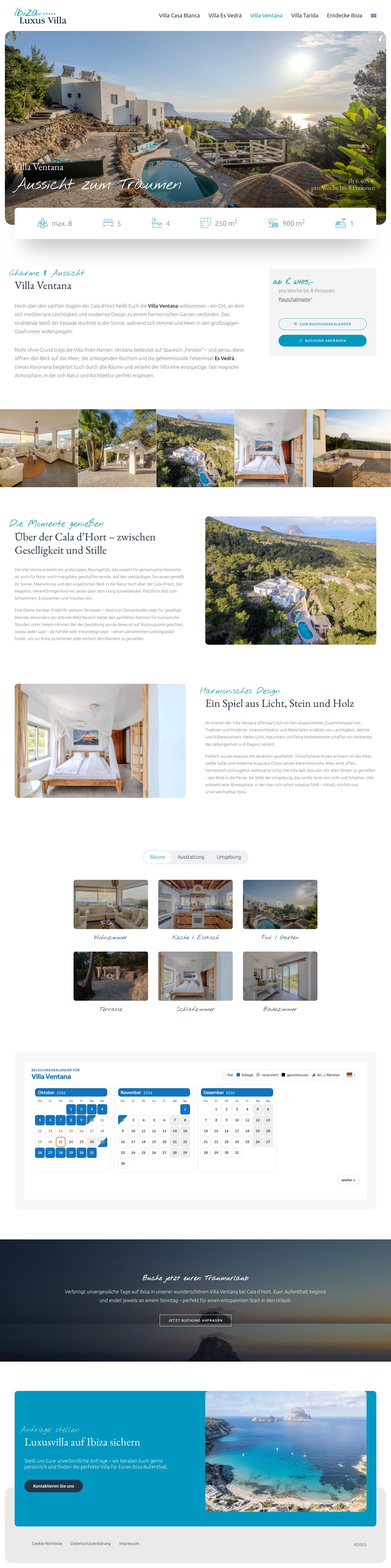 Ibiza Luxus Villa Website: Villa Ventana